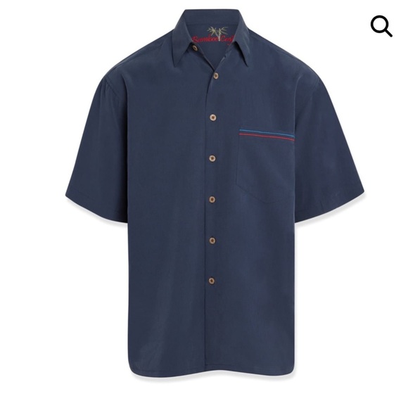 USA FLAG BAMBOO CAY SHIRT ORIGINAL XL Embroidered Patriotic Eclectic Grandpa - Picture 3 of 10